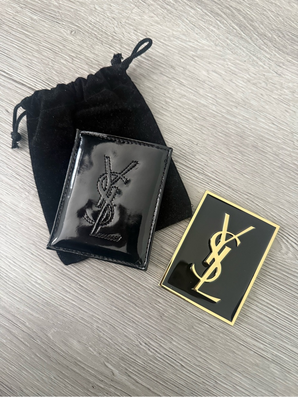 Yves Saint Laurent Black beauty mirror and case